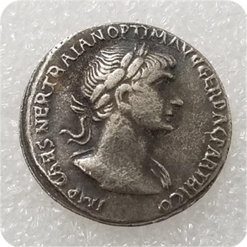 Antique Roman Coin Replica: Silver-Plated Brass with Craftsmanship Design 107610133