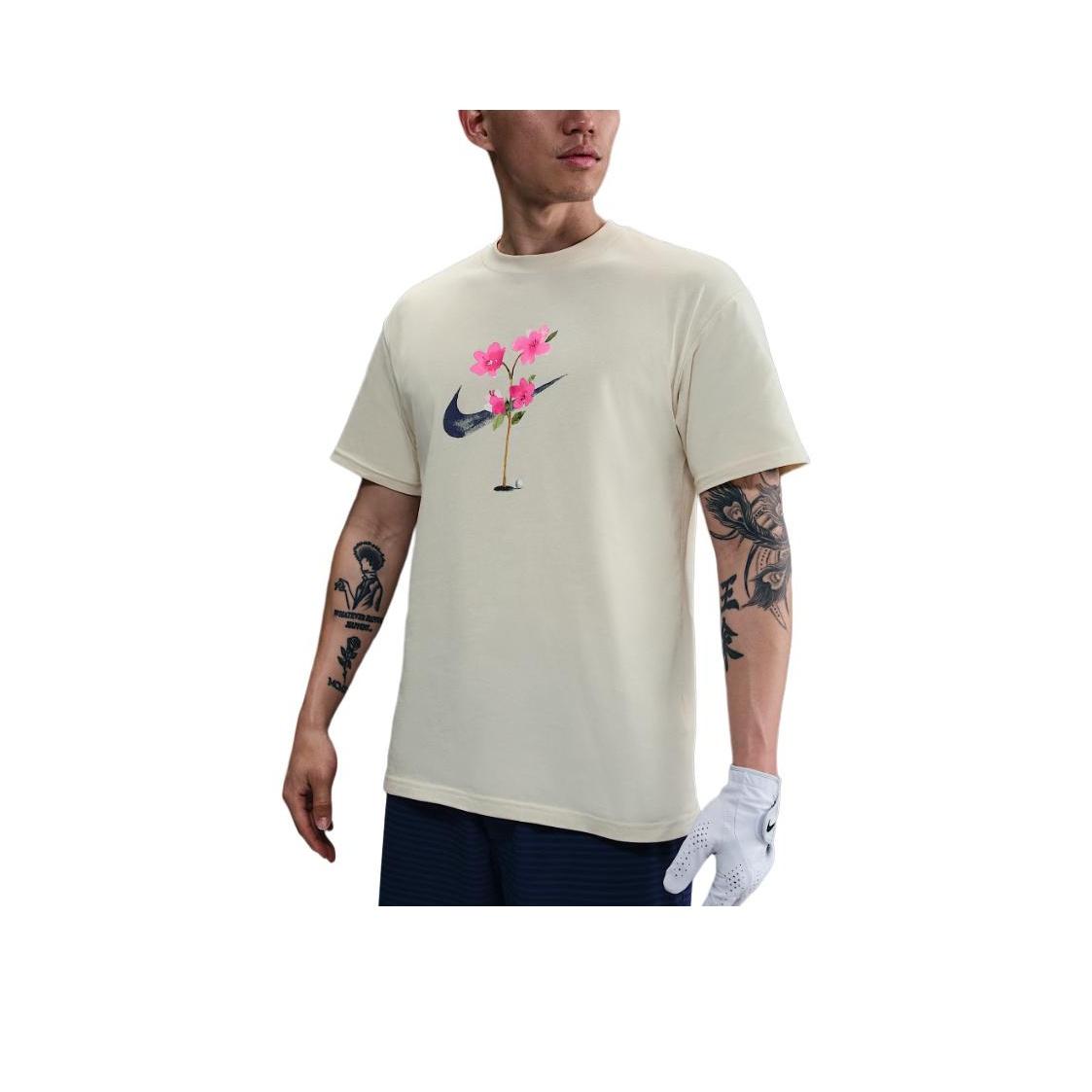 

Nike Max90 Fashion Comfortable Versatile Skin-Friendly Short Sleeve T-Shirt Men tops Light-Mineral-Brown HJ3477-104 M