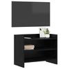 TV Stand 60 x 33 x 47 cm Black Oak Particleboard