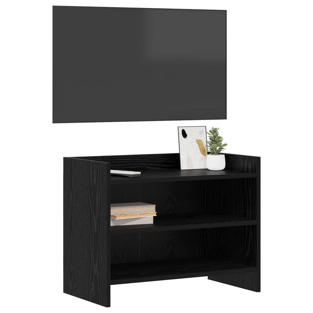 TV Stand 60 x 33 x 47 cm Black Oak Particleboard