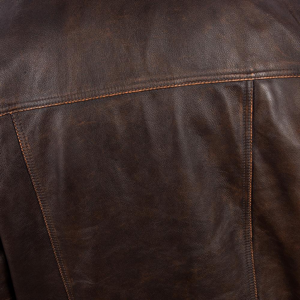 Vintage Brown Genuine Cow Men Leather Jacket Black Sheepskin Loose Men's Oversized Coat Spring Autumn