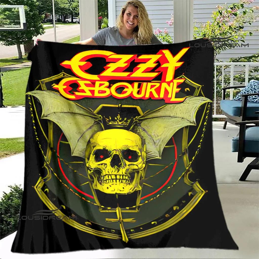 Ozzy Osbourne Retro-Druckdecken zum Warmhalten, weich und bequem, für Zuhause, Reisen, Bettdecke, Bettbezüge, Geburtstagsgeschenk