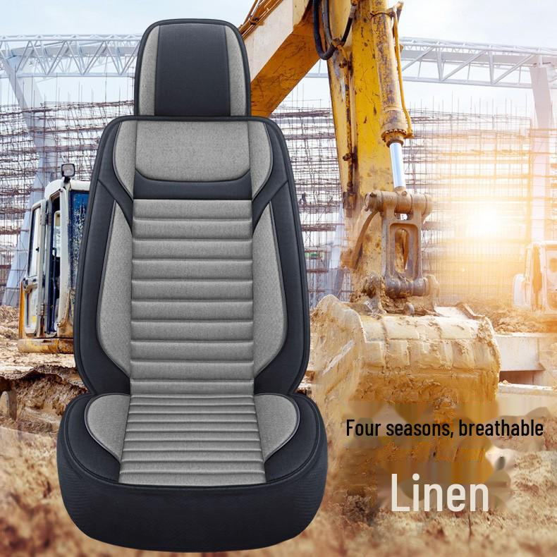 Pernă de scaun pentru excavator - Husă de lenjerie respirabilă pentru un singur loc, potrivire universală, potrivită pentru patru anotimpuri.