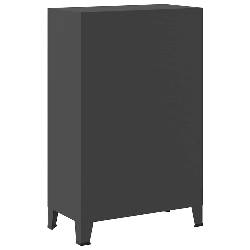 Vidaxl Szafa W Stylu Industrialnym, Antracytowa, 67X35X107 Cm, Stal