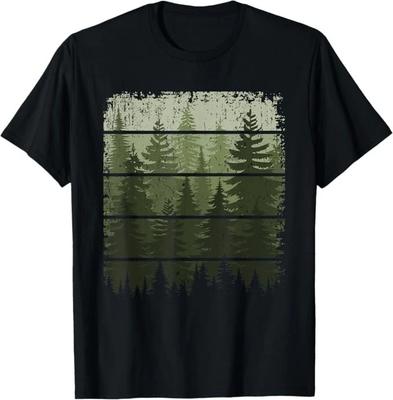 Alberi Fauna Selvatica Natura Foresta Vintage Maglietta