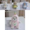 Soft Plush Animal Keyring Fluffy Decor For Bags And Keys Perfect For Gifting