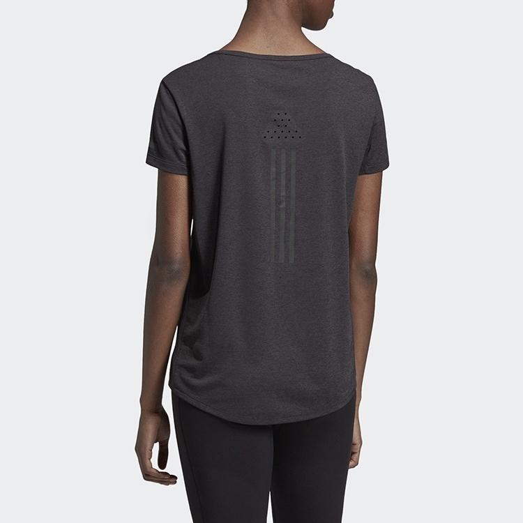 Adidas Training Sports Round Neck Short-Sleeve T-Shirt Women Tops Ice-Metal-Black EI6380