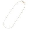18K Gold Necklace with Venetian 45cm [Fairy Carret] Chain, (Heart-Shaped Adjuster, 0.7mm Width, Approx. 1.8g)