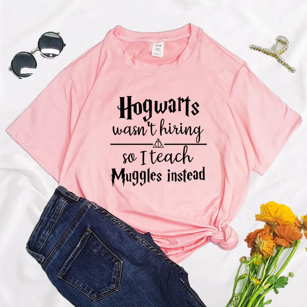Halloween Womens Short Sleeved Tshirt Suitable for Womens Casual Fashion Witch Hat Printed Fun Tshirt