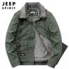 JEEP SPIRIT Men's Corduroy Fleece Lined Lapel Jacket