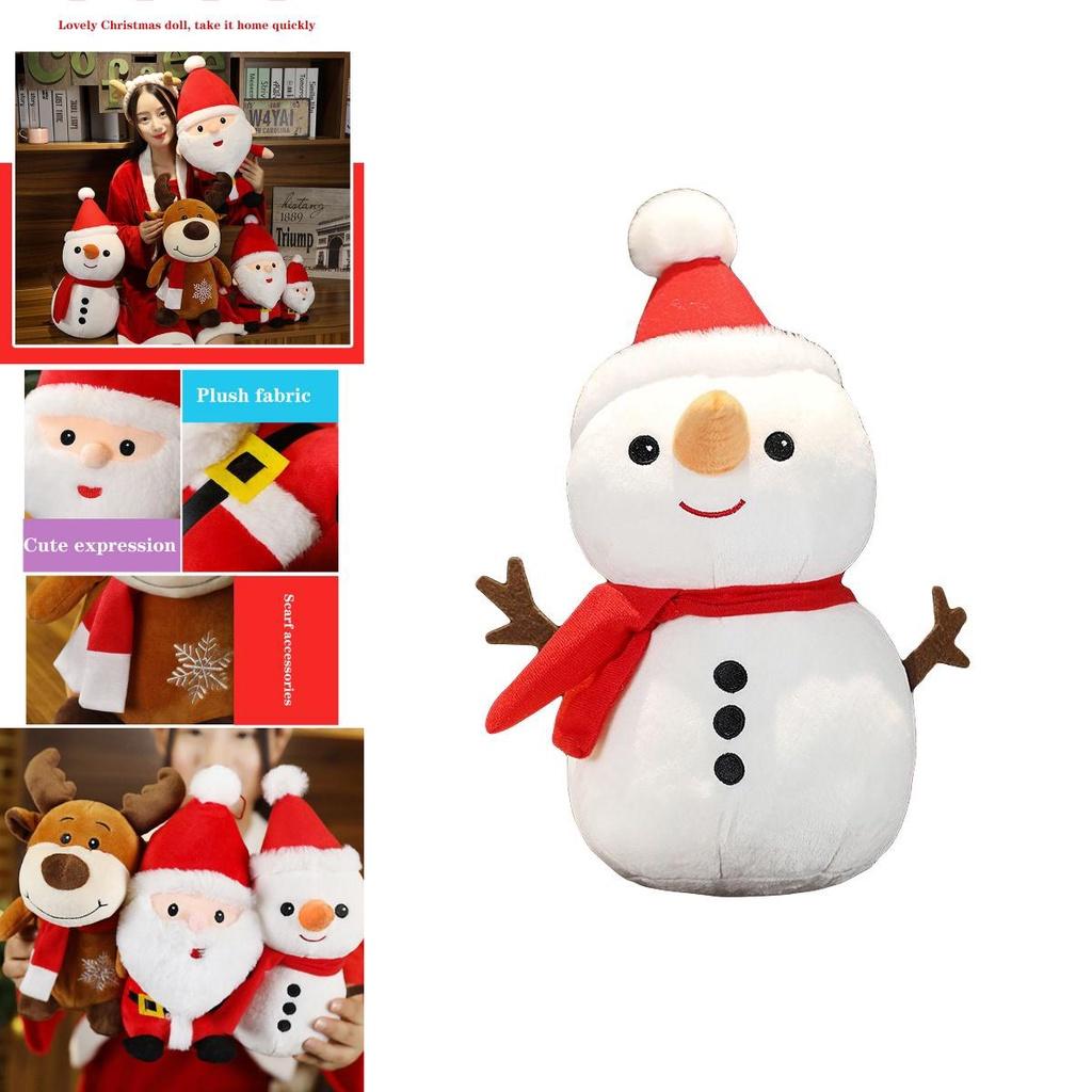 Delightfully Soft Christmas Plush Santa Elk Snowman Stuffed Toy For All Ages