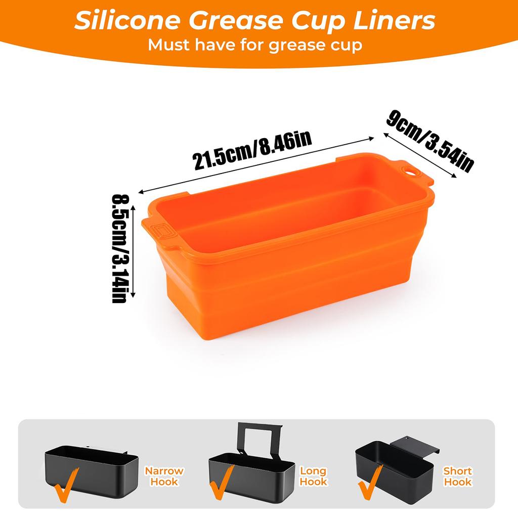 2pcsBlackstone Griddle Accessories Foldable Drip Pan Liners for 17"/28"/36" Blackstone Griddle BBQ Grease Catcher Cup Protection