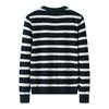 Women's Black & White Striped Single-Breasted Retro Knit Cardigan Sweater