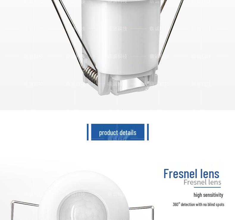 Compact Recessed Ceiling Infrared Motion Sensor Smart Dimmable Light Switch PIR