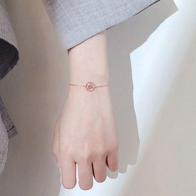 [Marien Coco] Flower Pattern Bangle Single-Line Bracelet_Ih