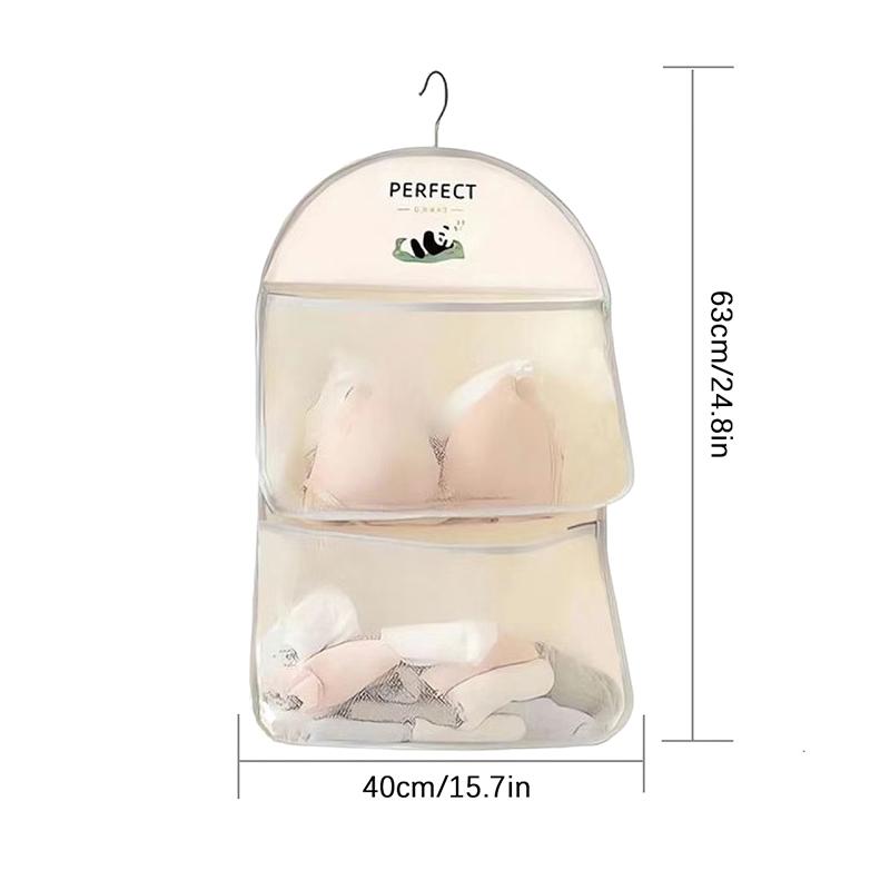 Underwear Hanging Storage Bag Household Socks Storage Net Wardrobe Hanging Hook Net Bag Portable Clothing Storage Mesh Bag