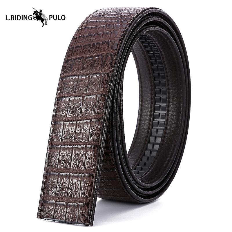 Krokodýlí vzor Tělo pásku Automatická přezka Pásek Pravá kůže Pánský pásek