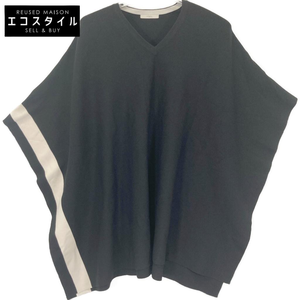 LE PHIL 534-9270904 Black Viscose Sight Line Knit coat 1 blackUsed