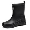 Fashionable Outdoor Wearable Simple Women's Rain Boots Mid-tube Water Shoes Adult Rain Boots Waterproof Non-slip Thick-soled Water Shoes