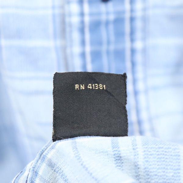 RRL 90s Black tag, initial tag, red three stars Check Pattern Short sleeve shirt Men's Used