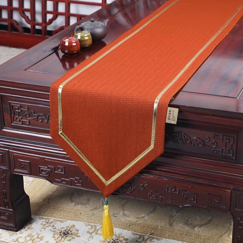Neue Chinesische Zen Stil Tisch Flagge Wohnzimmer Massivholz Tee Tisch Flagge Esstisch TV Schrank Abdeckung Tuch Tischdecke