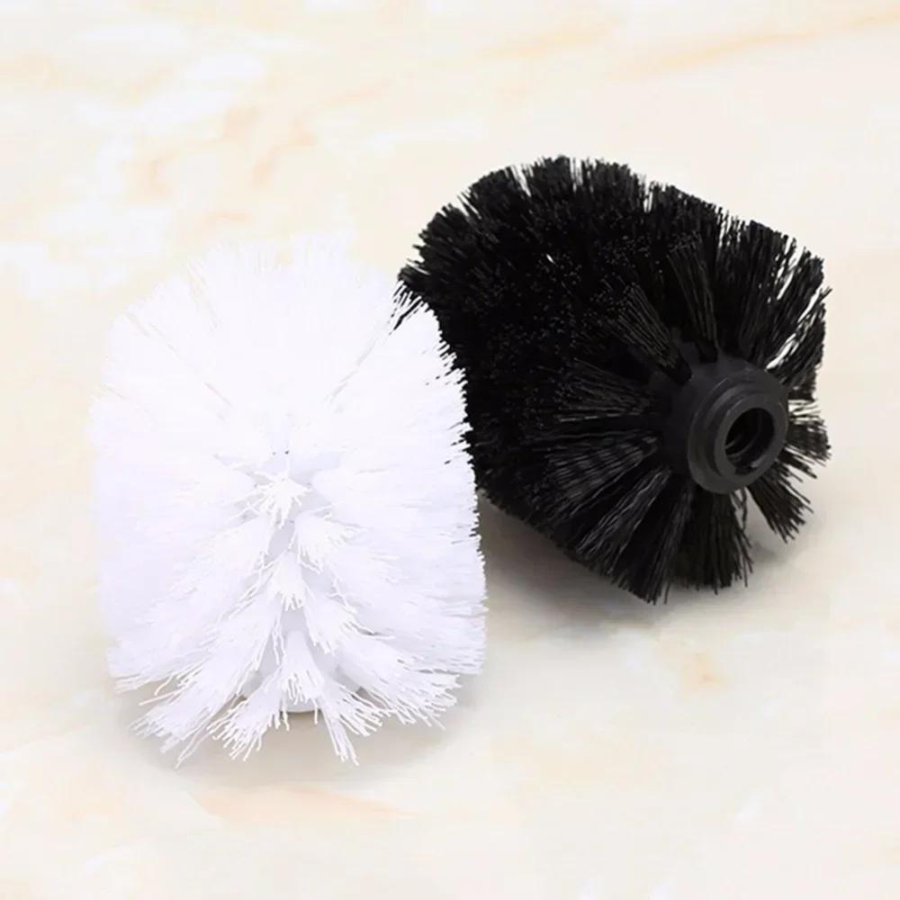 Household Bathroom Universal Replacement Toilet Brush Head Holder White Black Clean Spare Brushes Tool Toiletborstel Accessories