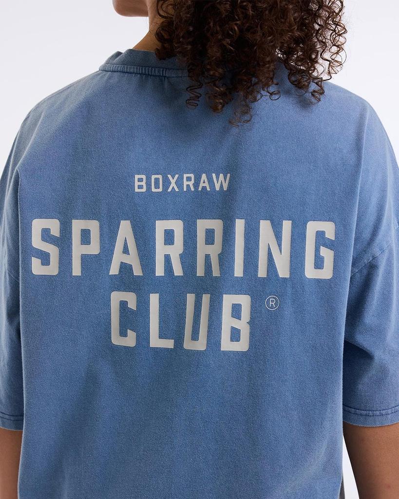 BOXRAW Sparring Club Oversized T-Shirt - Women'S W Bxrw-Spclt-W [Washed Baby Blue] (Type C)