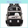 Simple Capacity Large Backpack With Letter Embroidery And Cloud Pendant Design
