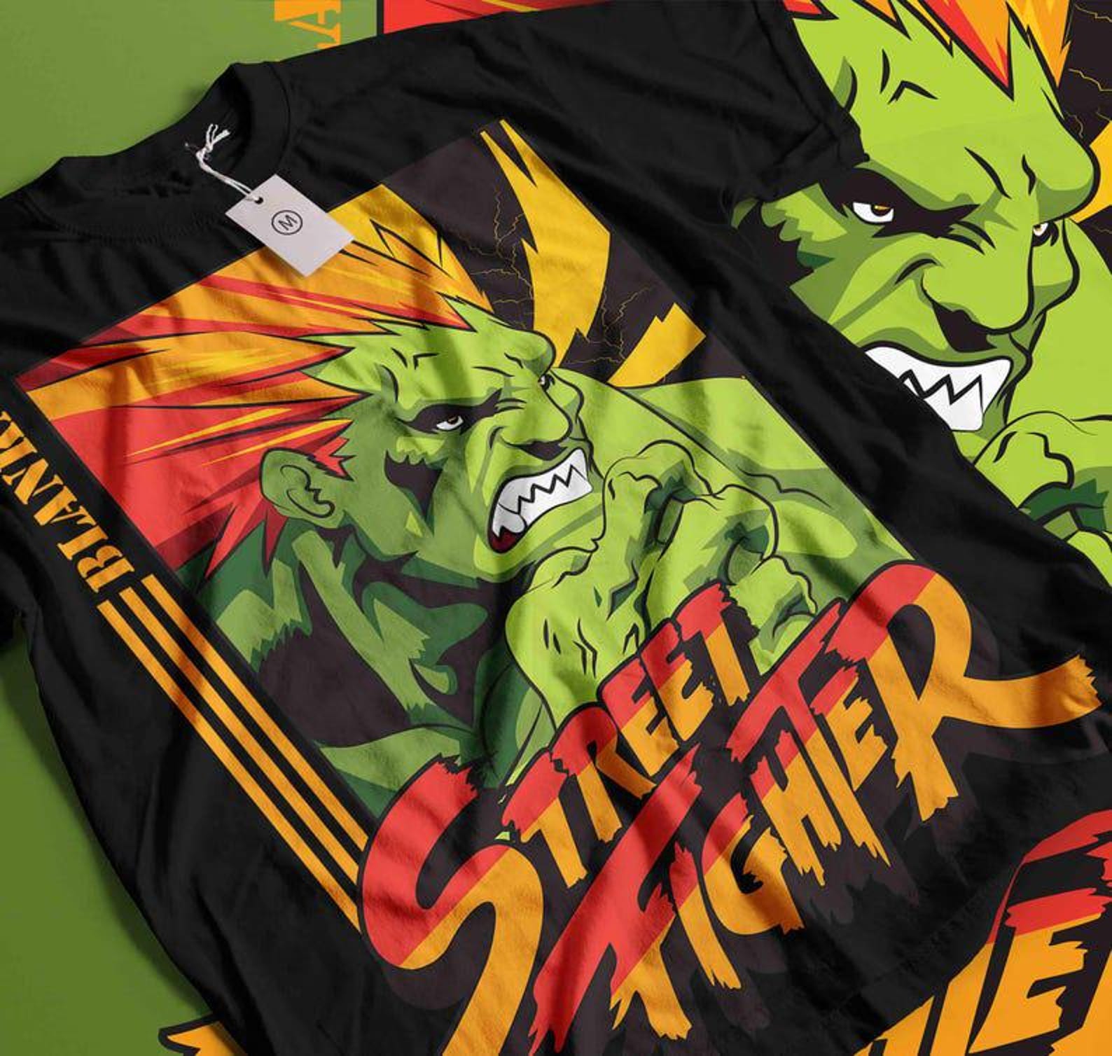Jimmy Blanka Street Fighter 2 Anime T-Shirt S