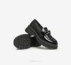 Best 24 Spring Fashion Metal Buckle Academy Wind Le Fu Shoes Coarse Heel Women's Single Shoes WA511AA4