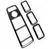 Black Titanium Window Lock Lift Panel Trim Frame Fit For Benz C-Class 2007-2014