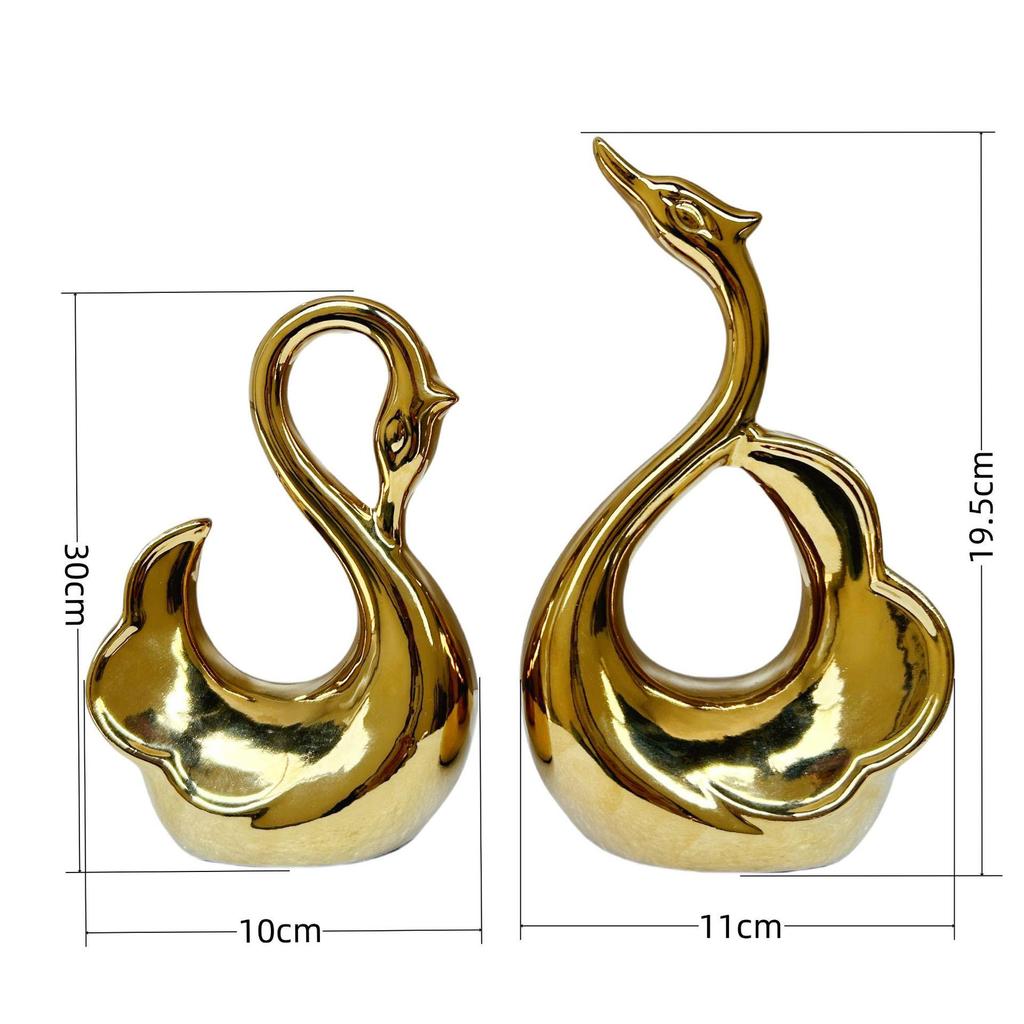 Figuritas de Cisne de Lujo: Decoración Elegante para Entrada, Sala de Estar o Armario
