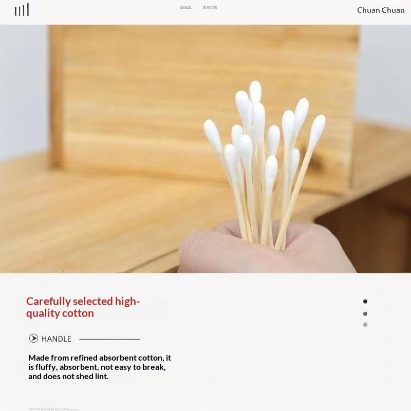 200Pcs/Box Wood Sticks Soft Cotton Buds Bamboo Baby Cotton Swab Cleaning Of Ears Tampons Cotonete Pampons Health Beauty