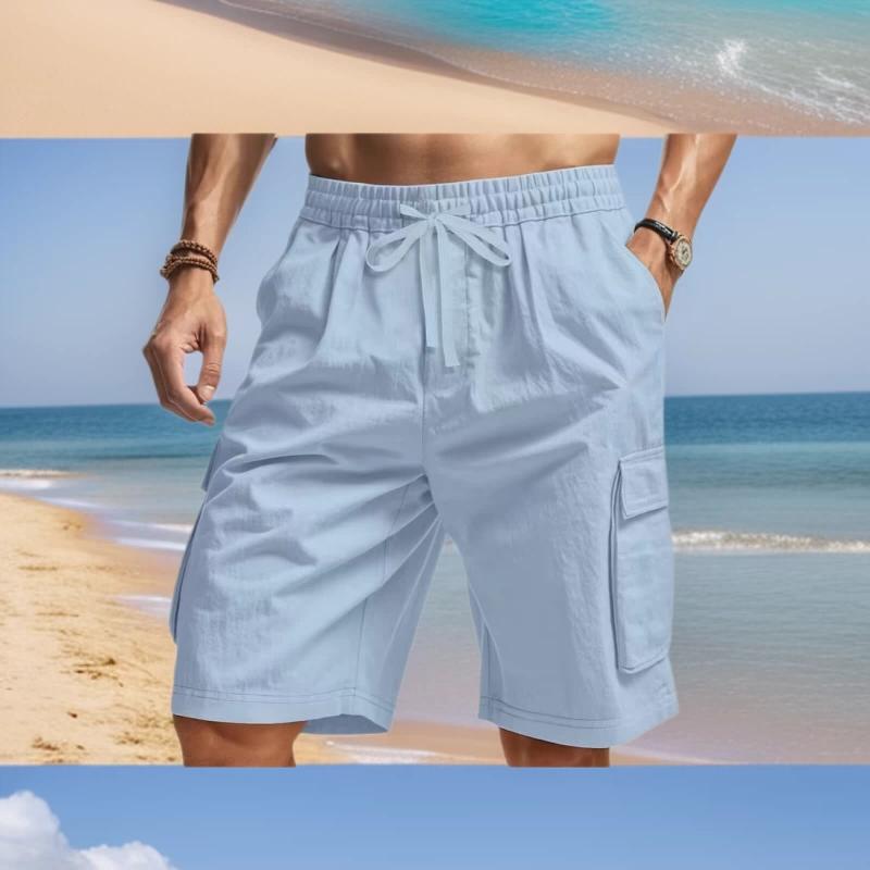 Pantaloncini da uomo larghi taglia grande salopette multitasche estiva comoda pantaloni nickel sportivi casual da esterno pantaloni da spiaggia