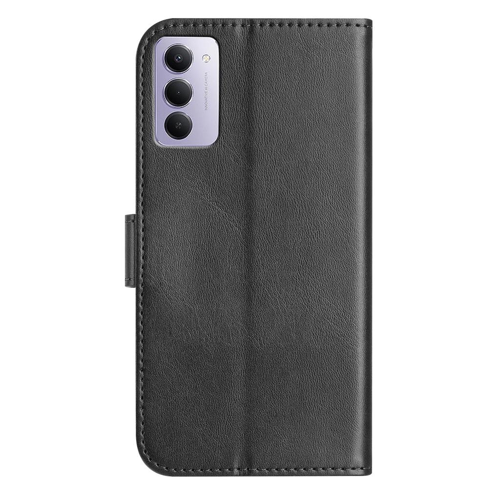 For Xiaomi Redmi 15 4G (EU) (171mm) Stand Case PU Leather Wallet Phone Cover S Shape Stitching Design with Strap