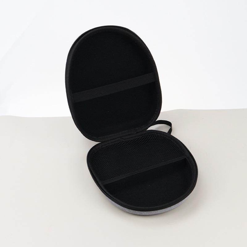 Gray Semi-Circular EVA Headset & Electronics Storage Bag - Portable, Drop-Proof