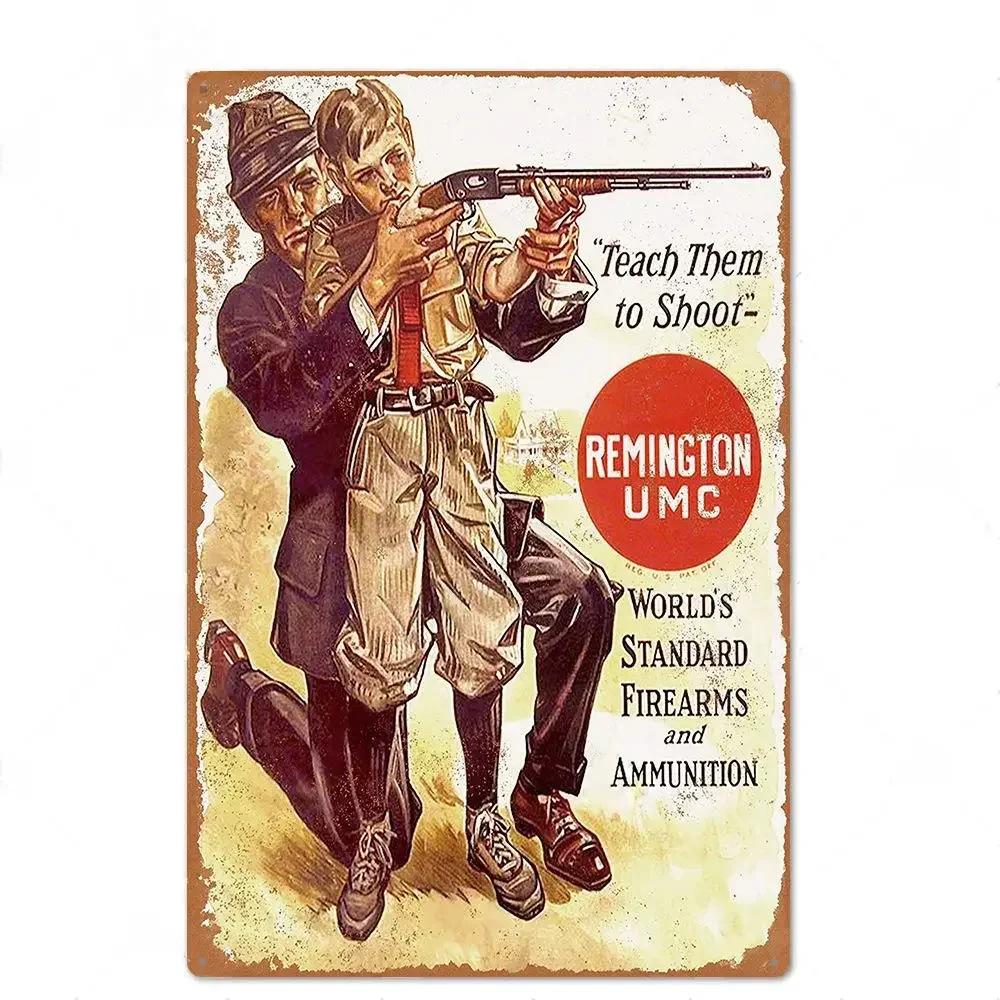 Retro Shooting Winchester Colts Metal Plaque Plate Painting Iron Tin Sign Wall Art Picture For Hunters Home Living Room Decor