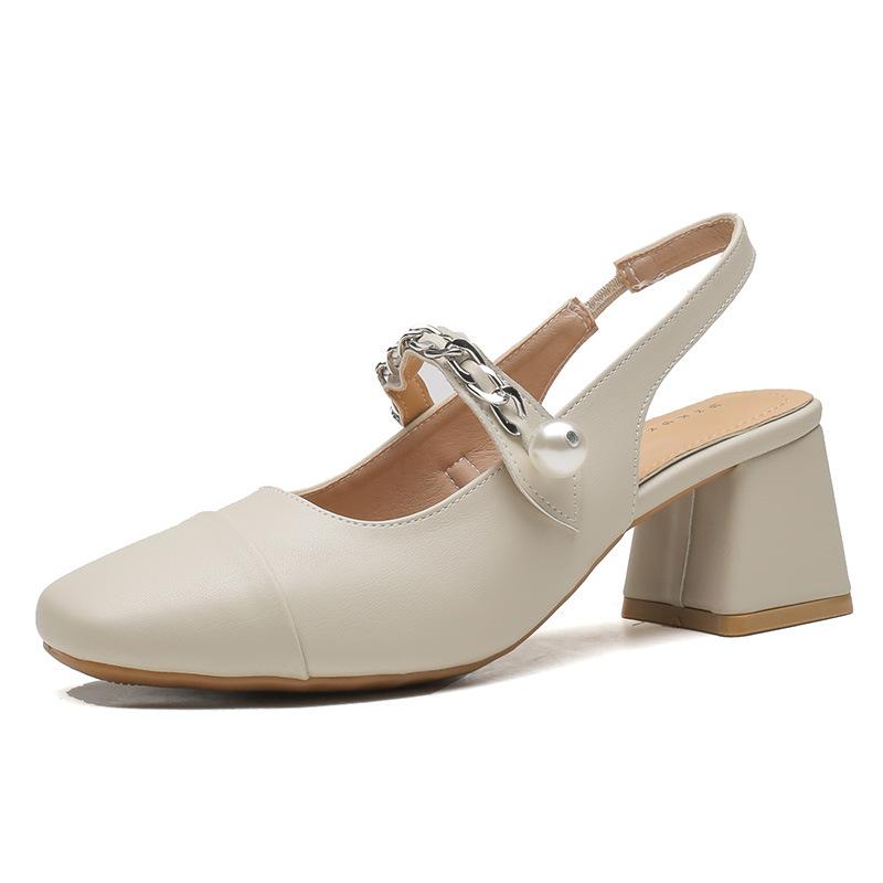 Autumn and winter fashionable and elegant square head shallow mouth splicing medium heel single shoes thick heel casual commuter work shoes women