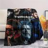 1 Pezzo Coperta in Flanella con Stampa The Weeknd, Alta Qualità Confortevole per Tutte le Stagioni, Arredamento per la Casa, Calore e Comfort, Perfetta per Regali di Natale