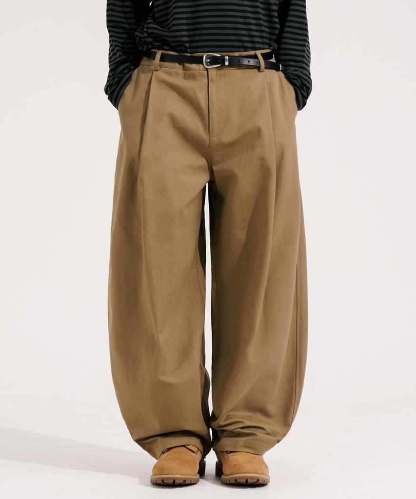 EZKATON Chino Balloon Wide Pants Beige Mmlp6858