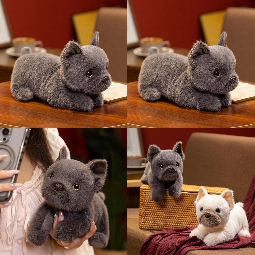 Plush Dog Toy Corgi Bulldog Soft Stuffed Animal For Kids Gift