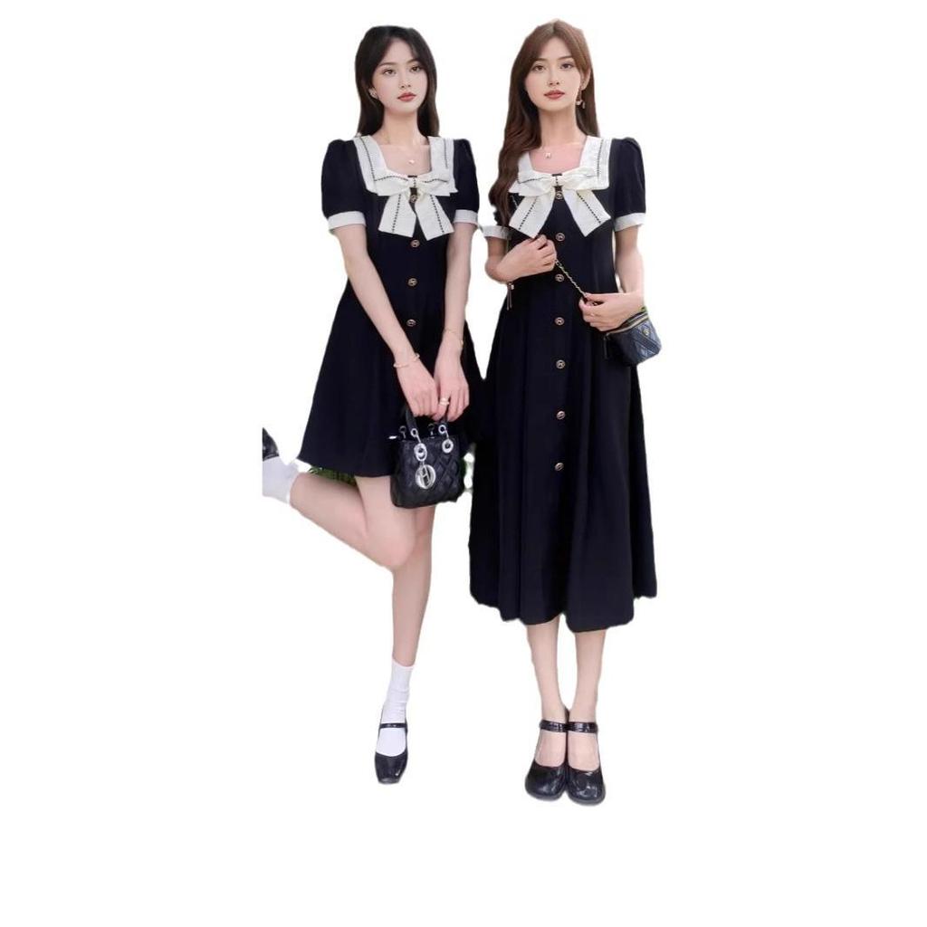 2024 Plus Size Slimming Bow Dress - Women's New Summer Casual Fashion