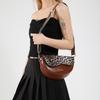 Leopard Print Women'S Bag Fashion Saddle Bag Texture Pu Shoulder Bag Niche Versatile Messenger Bag