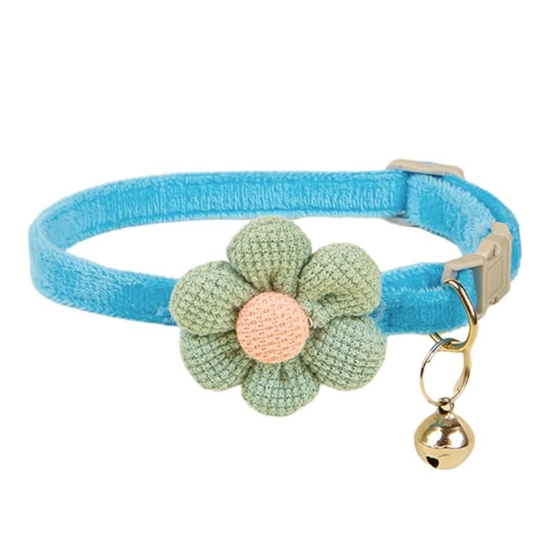

Dog Furry Collar Flower Blossom Pet Costume Bells Necklace Fun Flower озеро синий