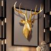 3D Deer Head Sculpture Wall Hanging Decor, Animal Stag Statue,Home, Living Room, Bedroom, Wall Decoration Accessories,