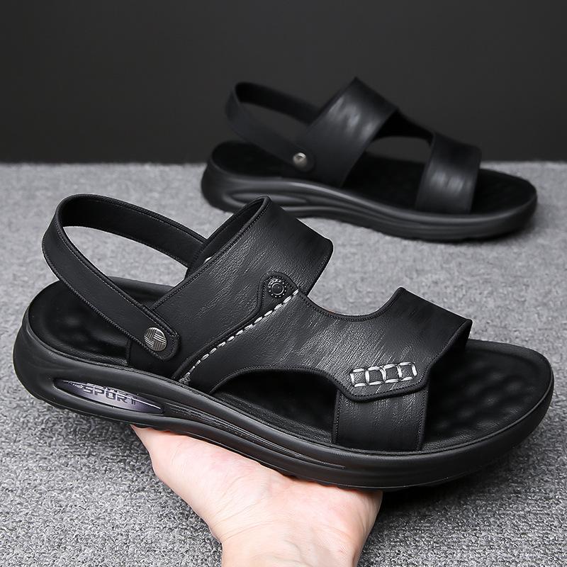 Men's sandals men's trendy 2025 new wear wear wear-resistant beach shoes soft sole soft surface men's cool slippers 2025 direct sales