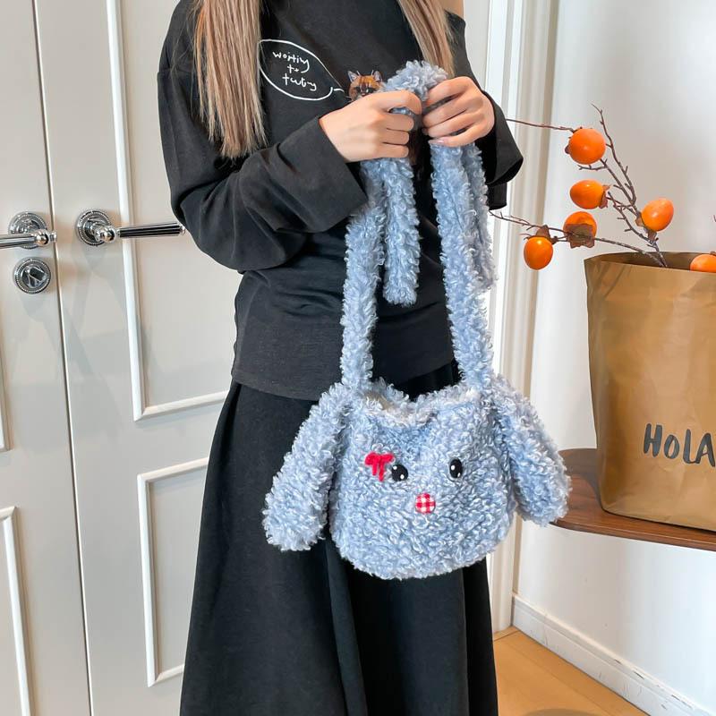 2025 New Autumn and Winter Cute Cartoon Niche Design Hair Bag Women's Large-capacity Versatile Casual Shoulder Messenger Bag