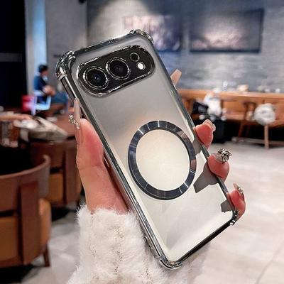 Luxury Plating Shockproof Magnetic Phone Case For Honor 400 500 Pro Smart 200 Lite 300 100 90 80 70 60 50 Clear Silicone Cover
