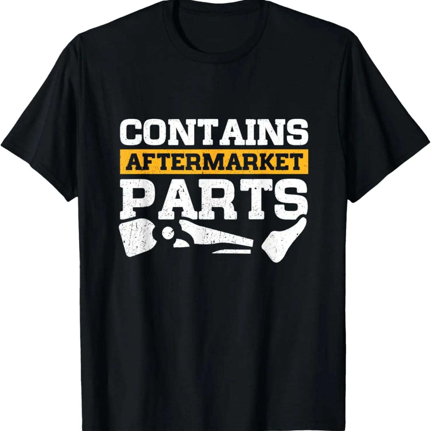 

Contains Aftermarket Parts Funny Amputee Leg Prosthetic T-Shirt XXXXXL чёрный
