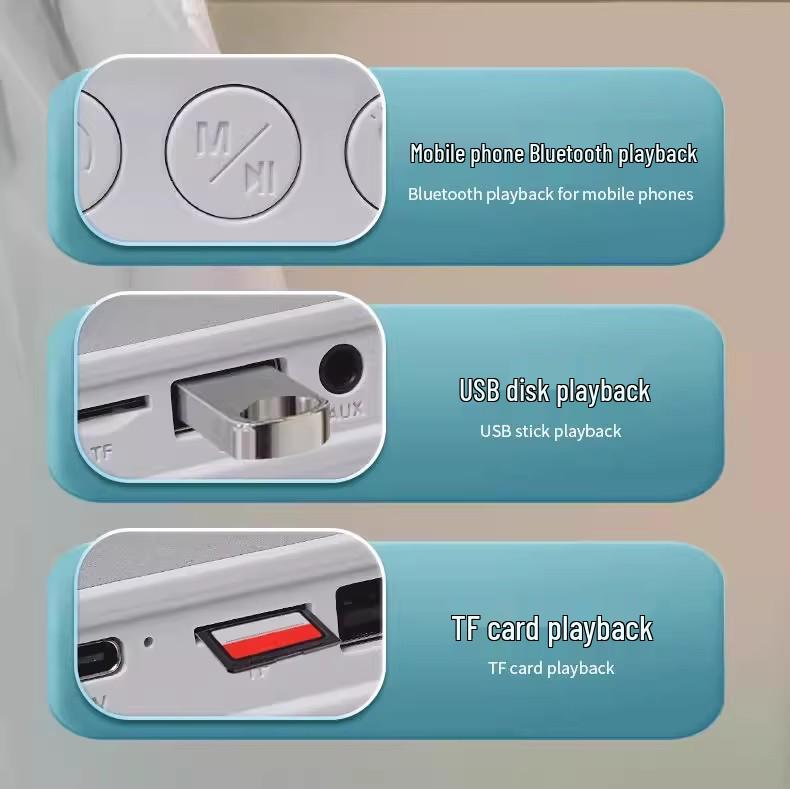 2025 Best-selling Bluetooth Speaker - Wireless Charger, Alarm Clock, and Ambient Light, with Multifunctional Smart Features.